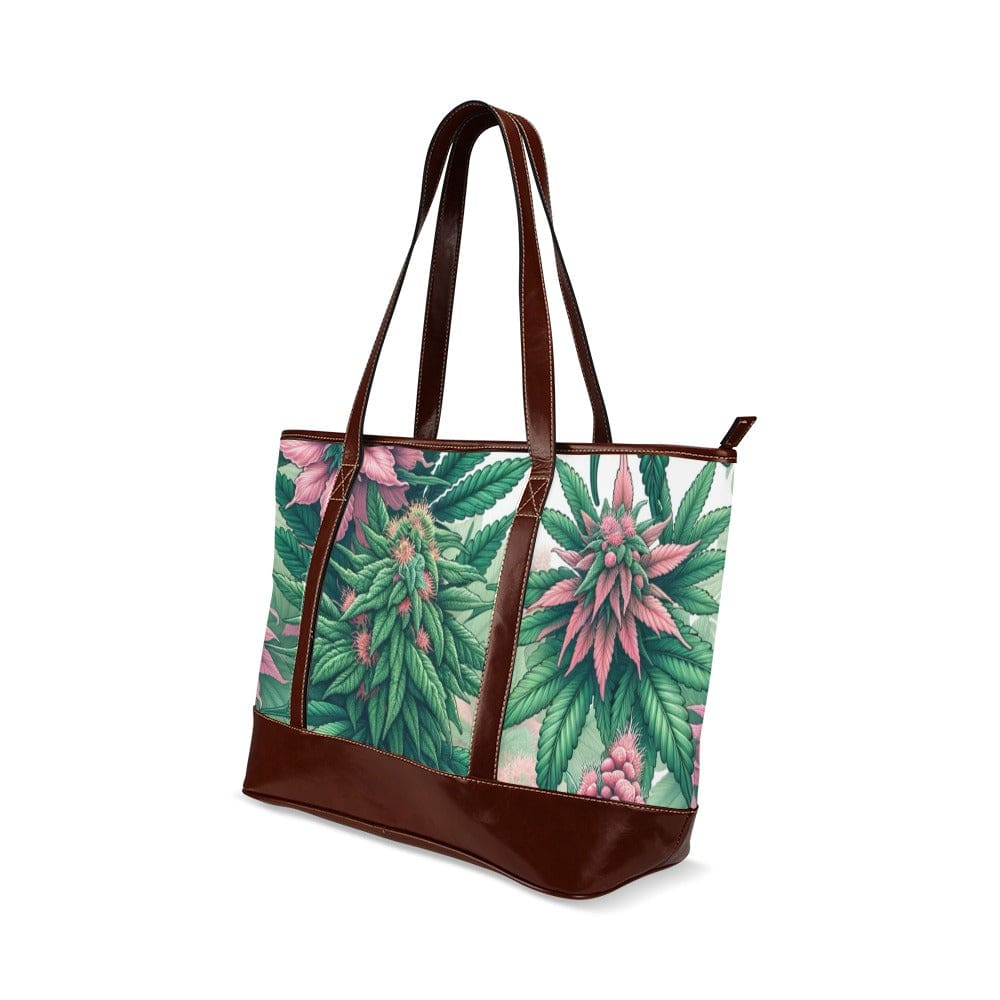 Pink Haze Leathery Tote Tote Handbags (1642)