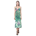 Pink Haze Silky Dress V-Neck Open Fork Long Dress( D18)