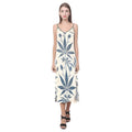 Soft Sativa Silky Dress V-Neck Open Fork Long Dress( D18)