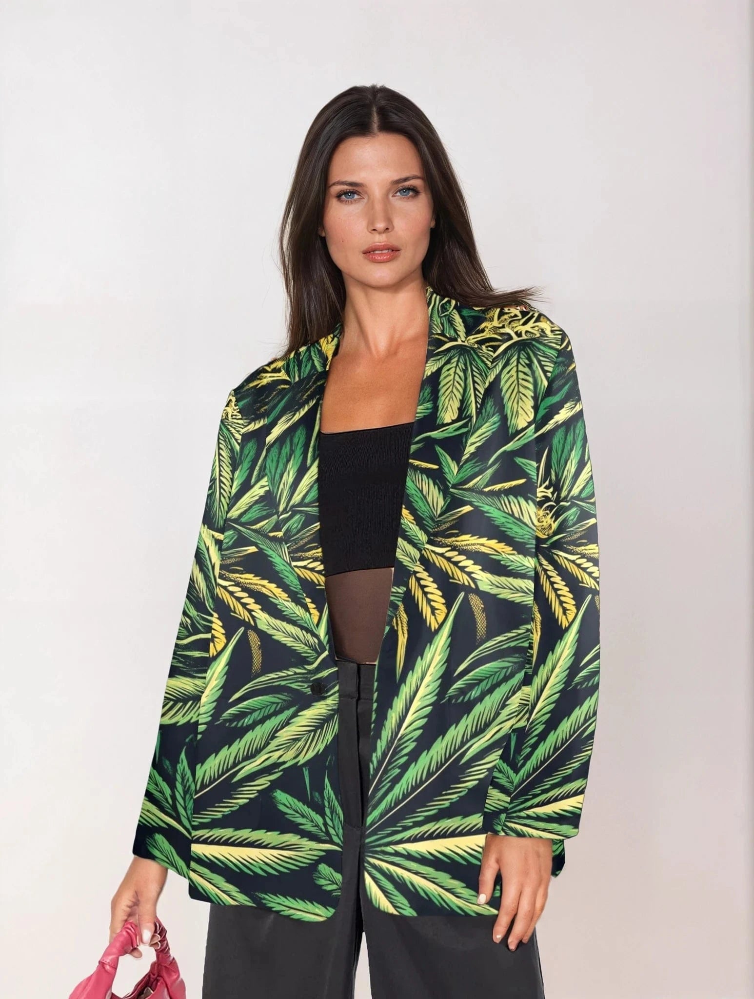 Big Buds Boss Blazer Women's All Over Print Blazer (H64)