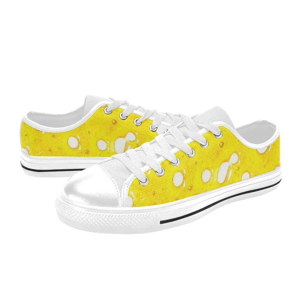 Dab Slab Low Tops - White Women's Canvas Shoes (018)