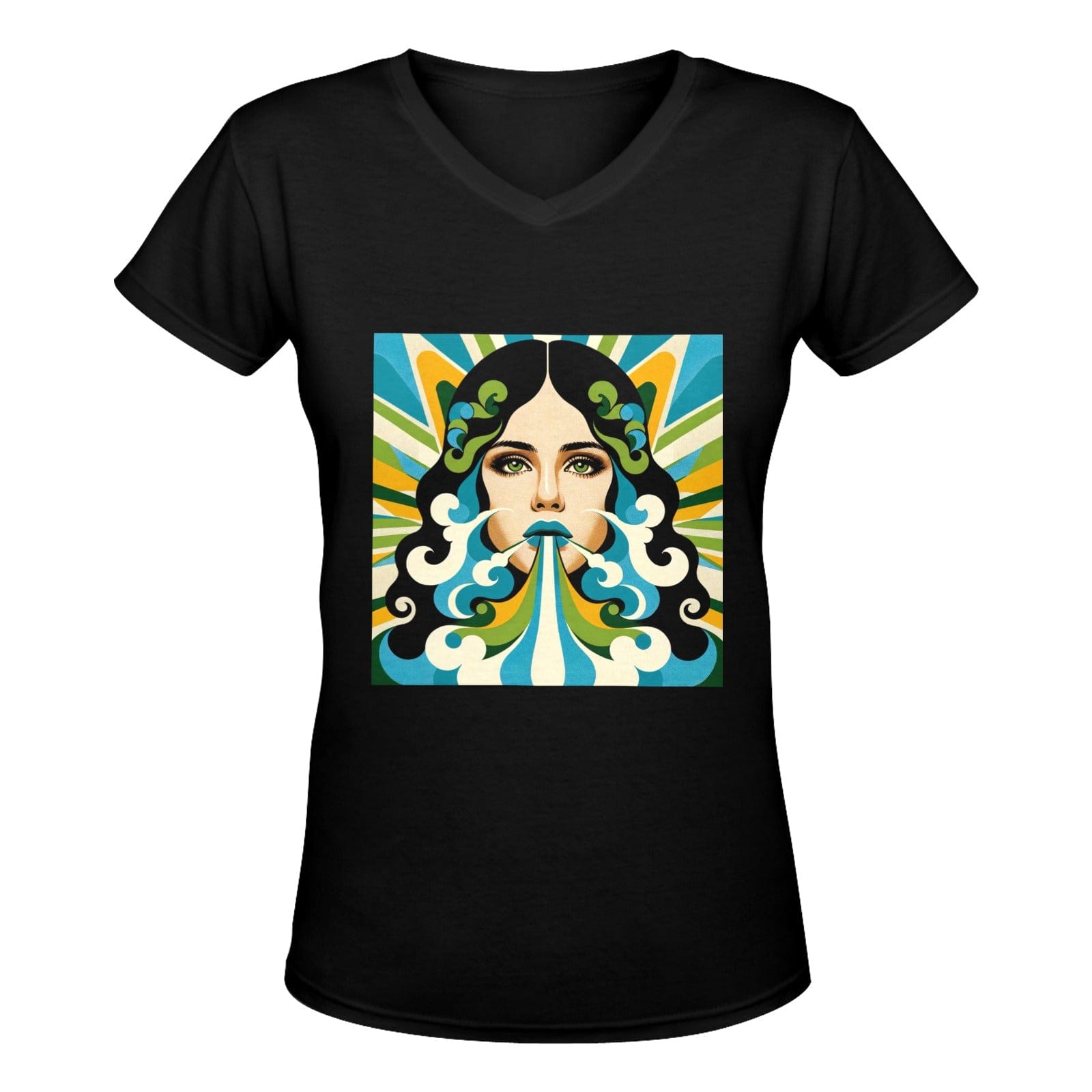 Shalom Chic V Neck Women's Deep V-neck T-shirt (T19)