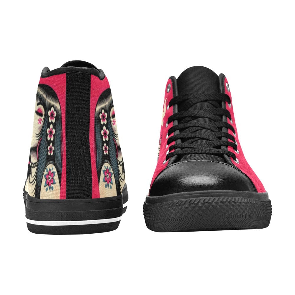 Pink Diesel High Tops Women's High Top Canvas Shoes (017)