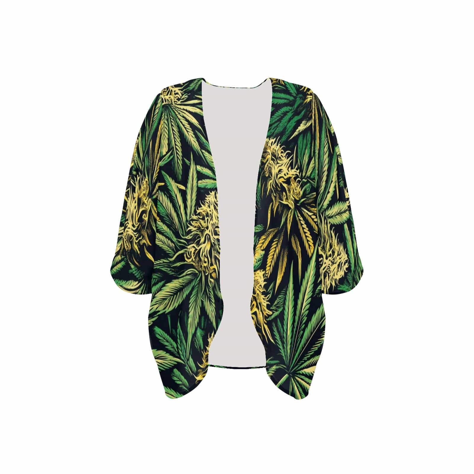 Big Buds Beach Cover Up Women's Kimono Chiffon Cover Up (H51)