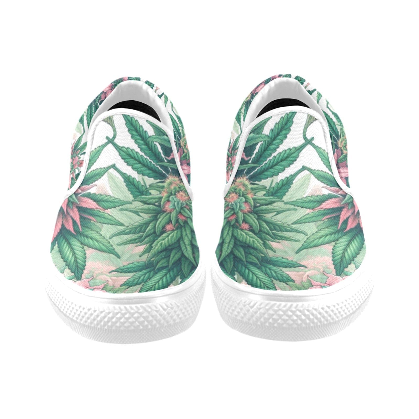 Pink Haze Skater Slip On Women's Unusual Slip-on Canvas Shoes (019)