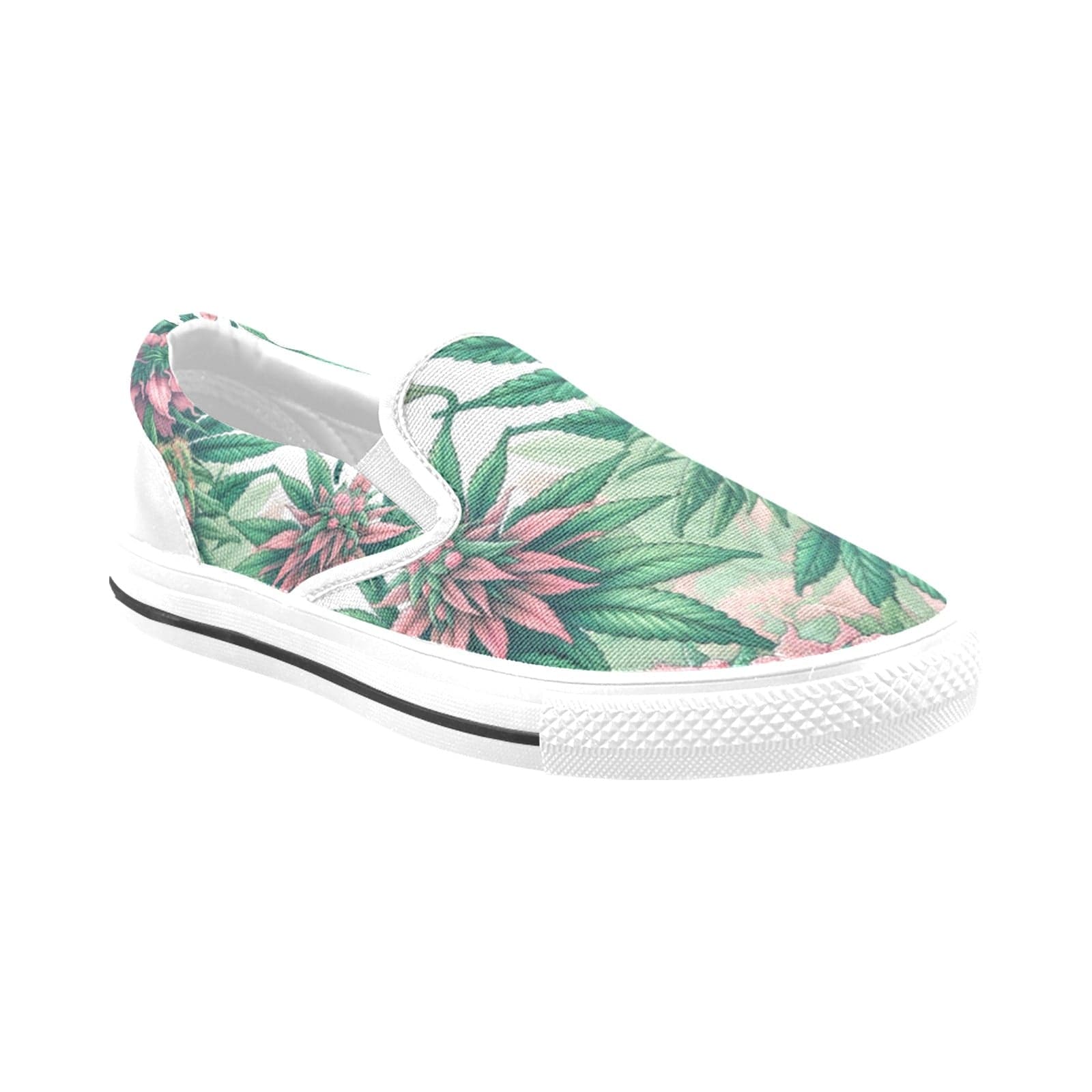 Pink Haze Skater Slip On Women's Unusual Slip-on Canvas Shoes (019)