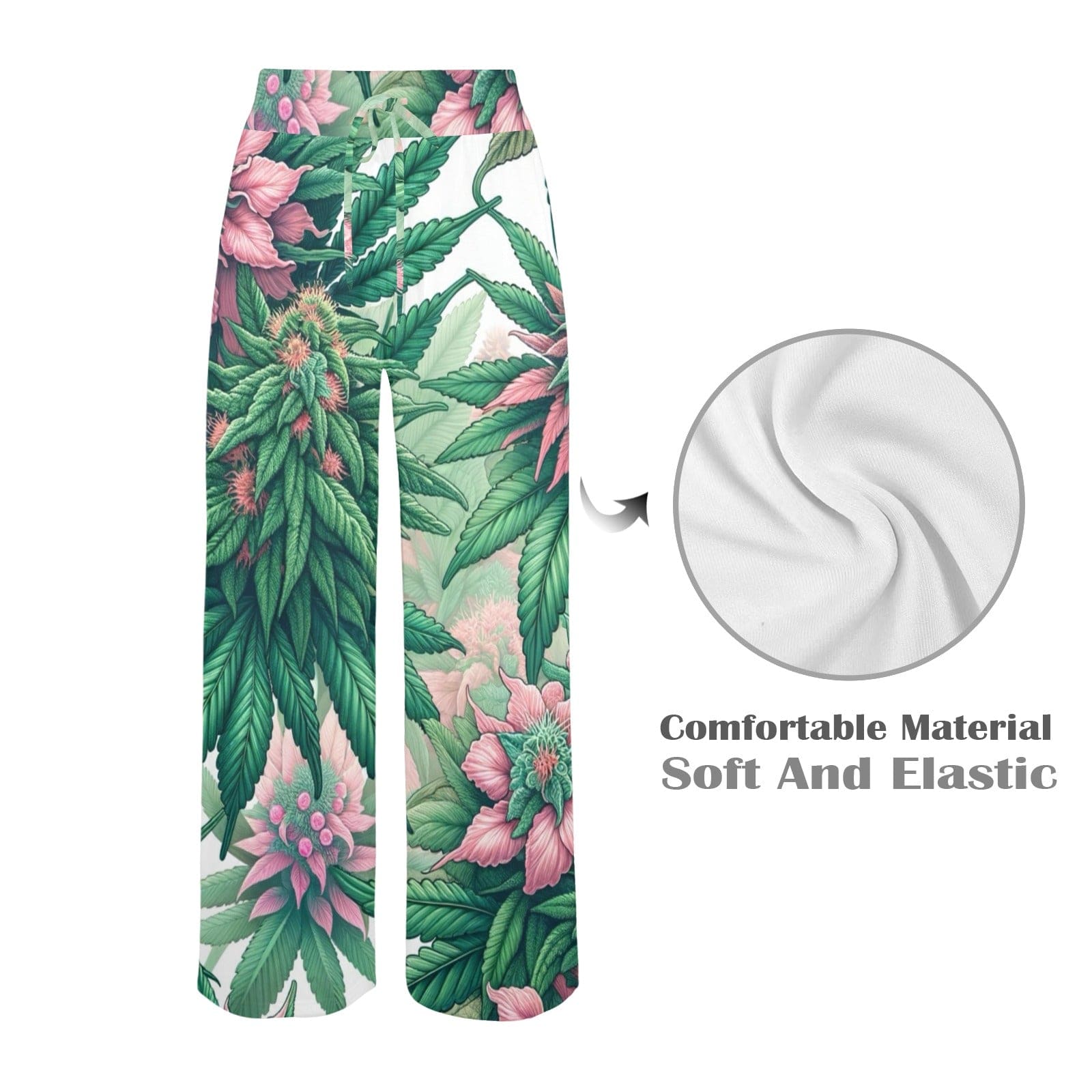 Pink Haze Lounge Pants Women's Wide Leg Lounge Pants (L77)