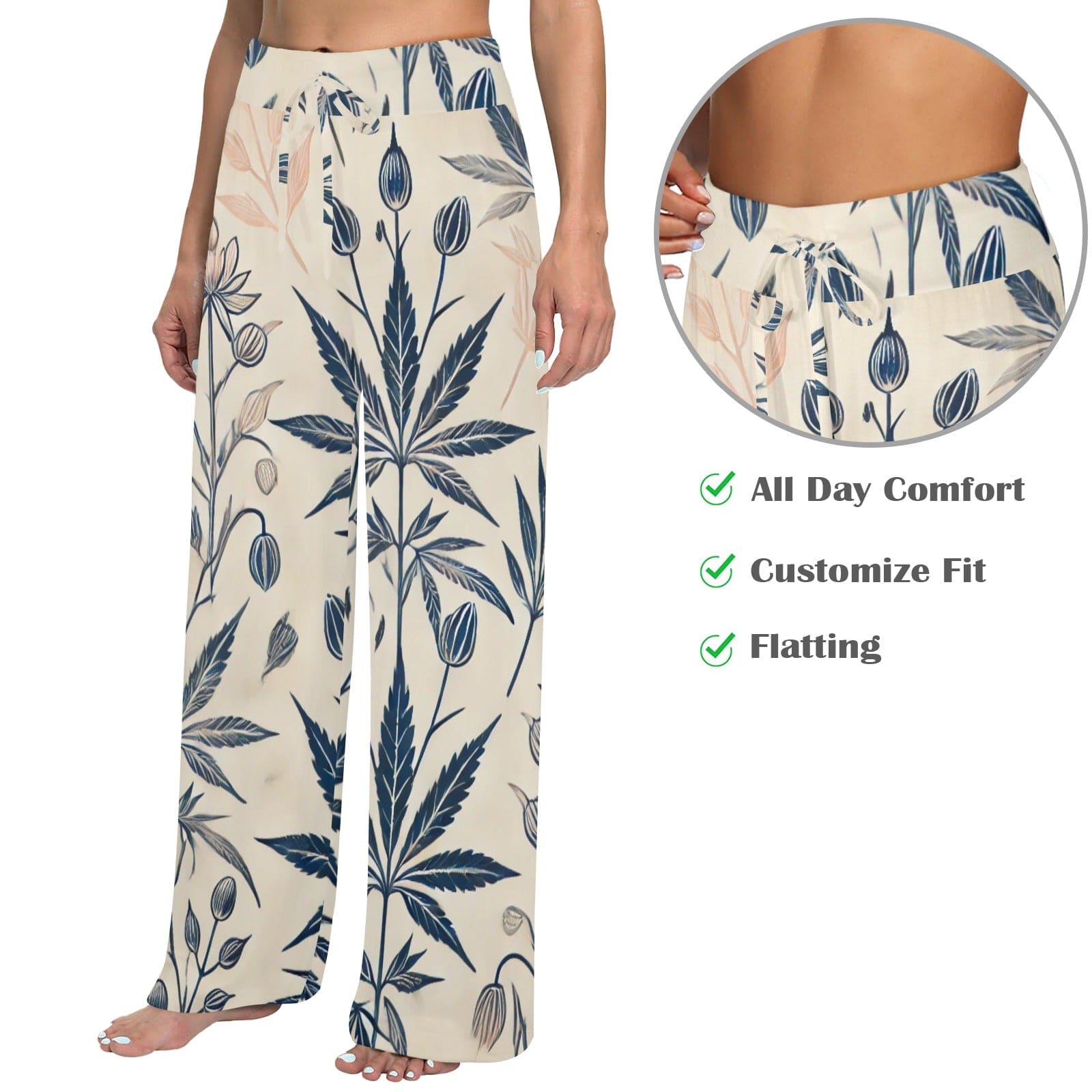Soft Sativa Lounge Pants Women's Wide Leg Lounge Pants (L77)