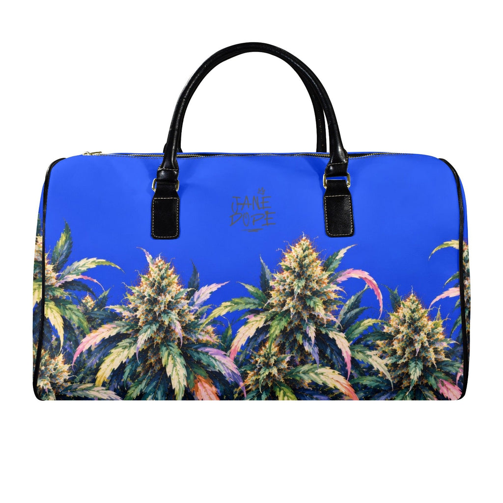 Blue Mazar XL Lux Bag - Vegan Leather Leather Travel Bag-Large (Short Patch) (1735) Artsadd