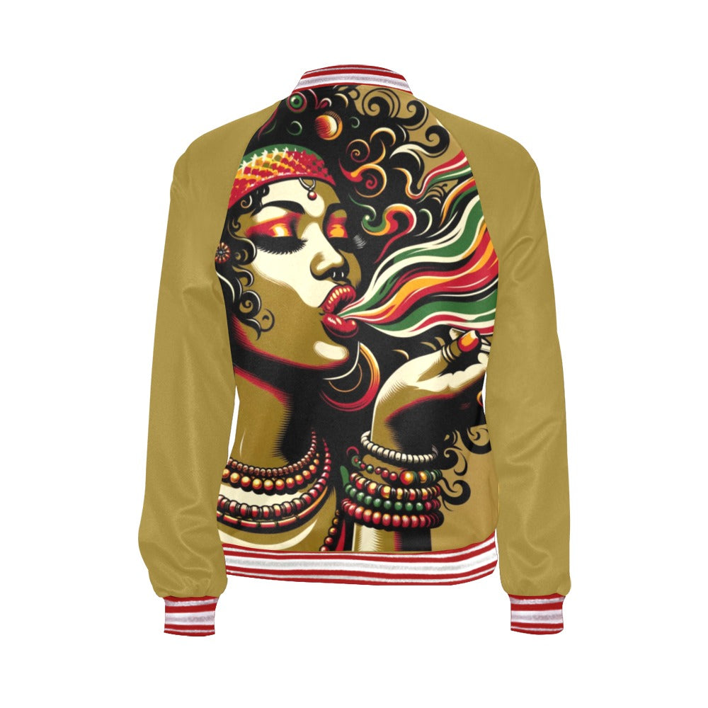 LeHag Bomber All Over Print Bomber Jacket for Women (H21)