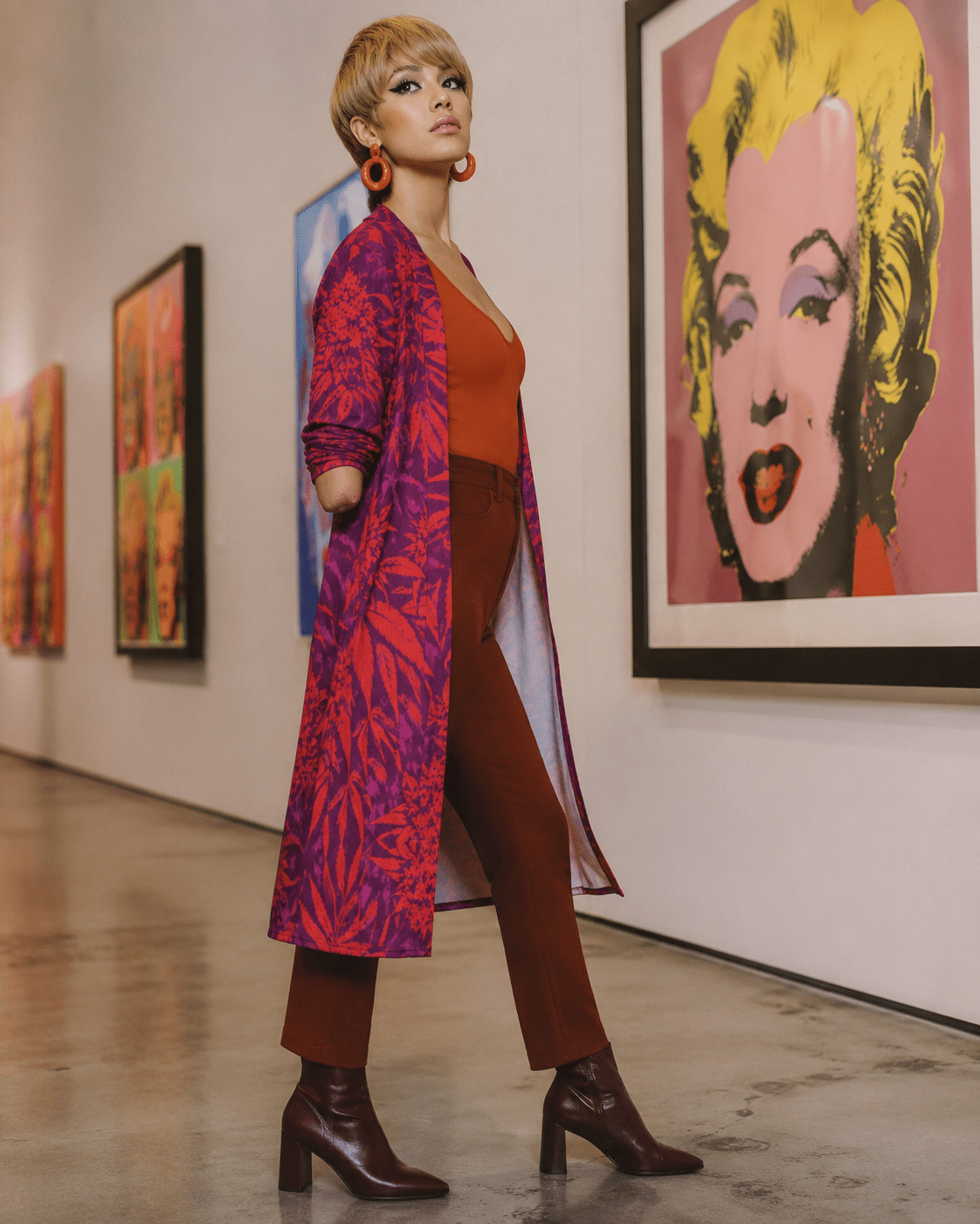Electric Lettuce Mid-Length Cardi Artsadd