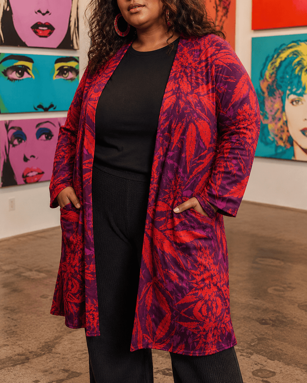 Electric Lettuce Mid-Length Cardi Artsadd