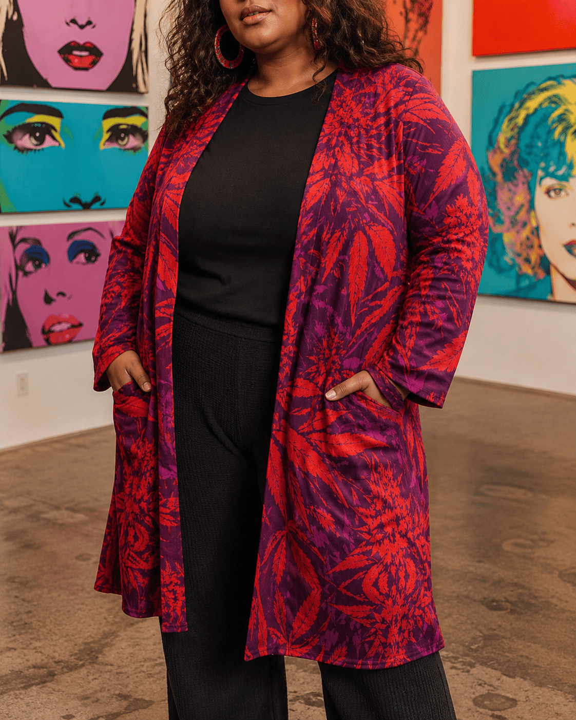 Electric Lettuce Mid-Length Cardi Artsadd