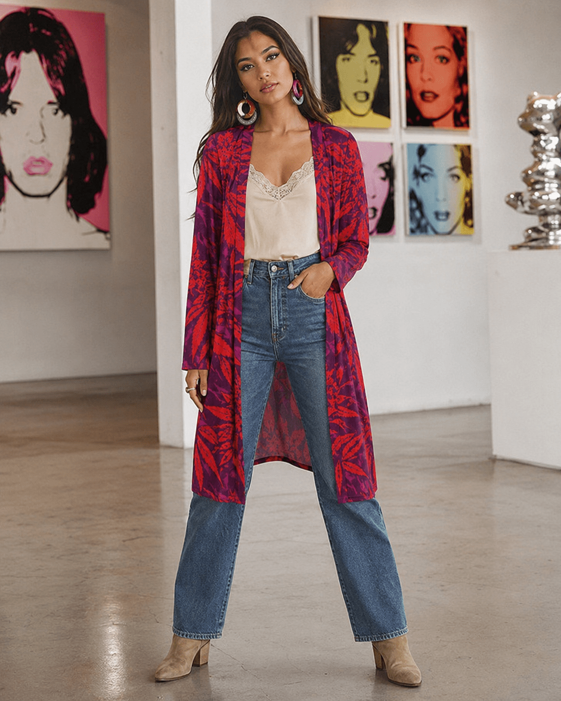 Electric Lettuce Mid-Length Cardi Artsadd