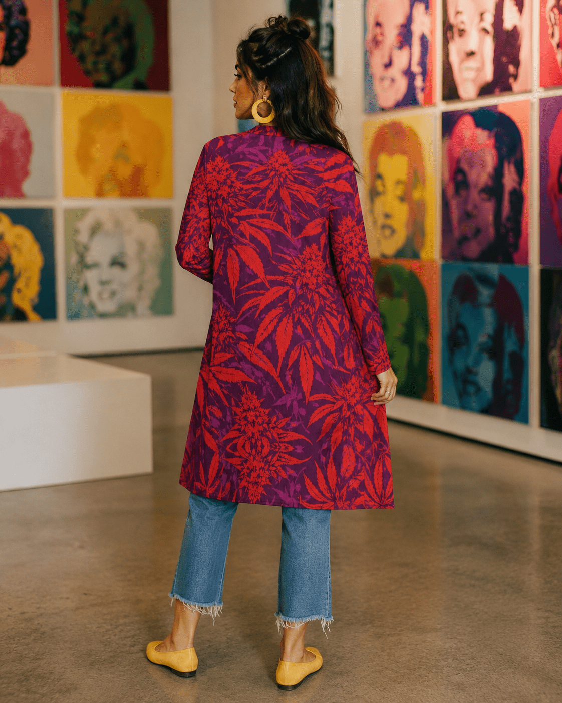 Electric Lettuce Mid-Length Cardi Artsadd