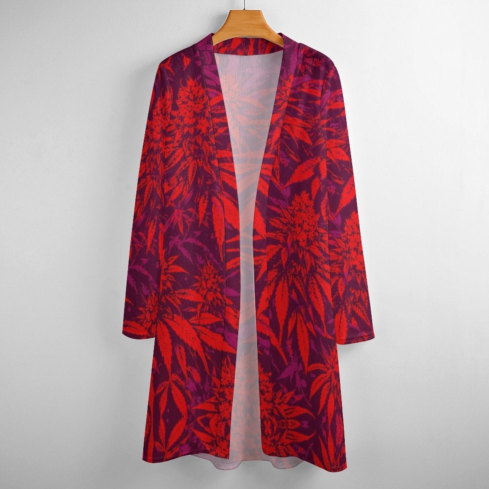 Electric Lettuce Mid-Length Cardi — back view