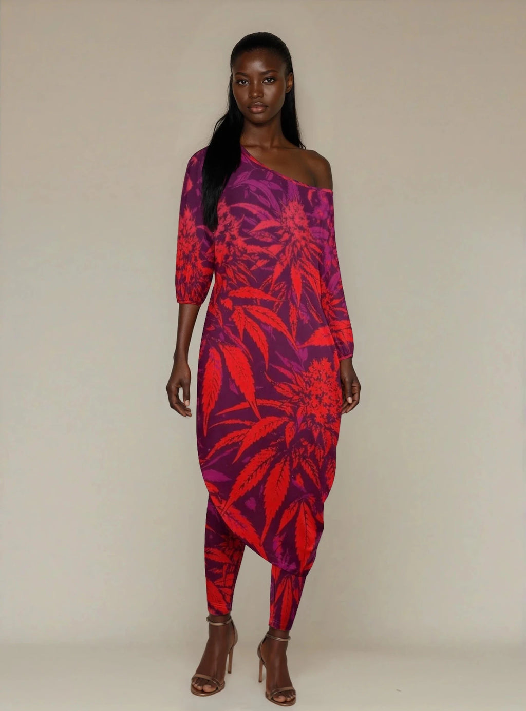 Jane Dope Electric Lettuce Sesh Set — matching electric green print crop top and shorts set