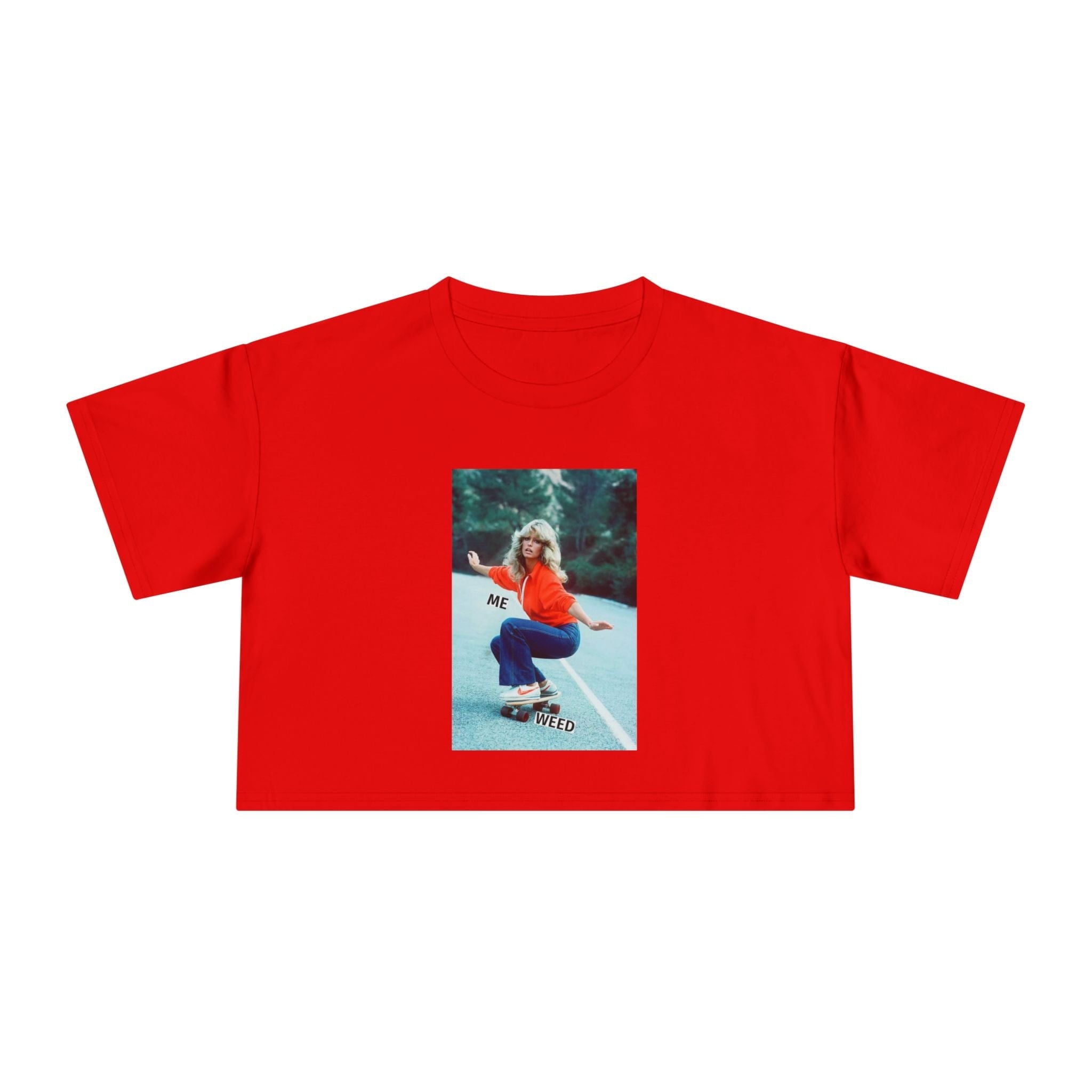 Farrah Fly Crop T Red T-Shirt