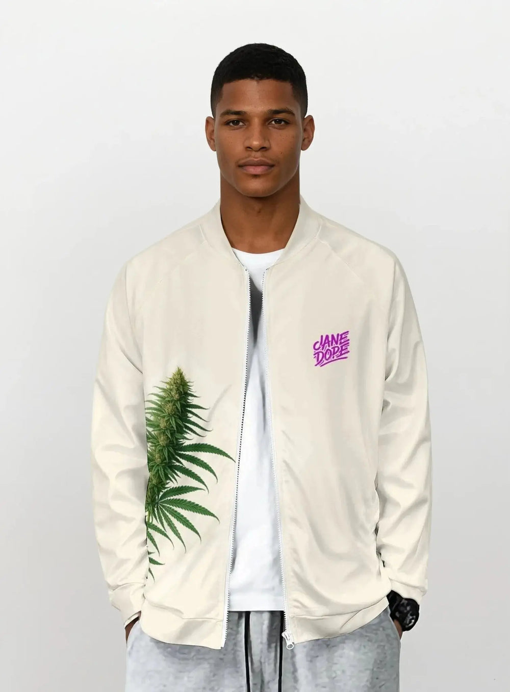 Camisa Raglán con Cremallera para Hombre Flora