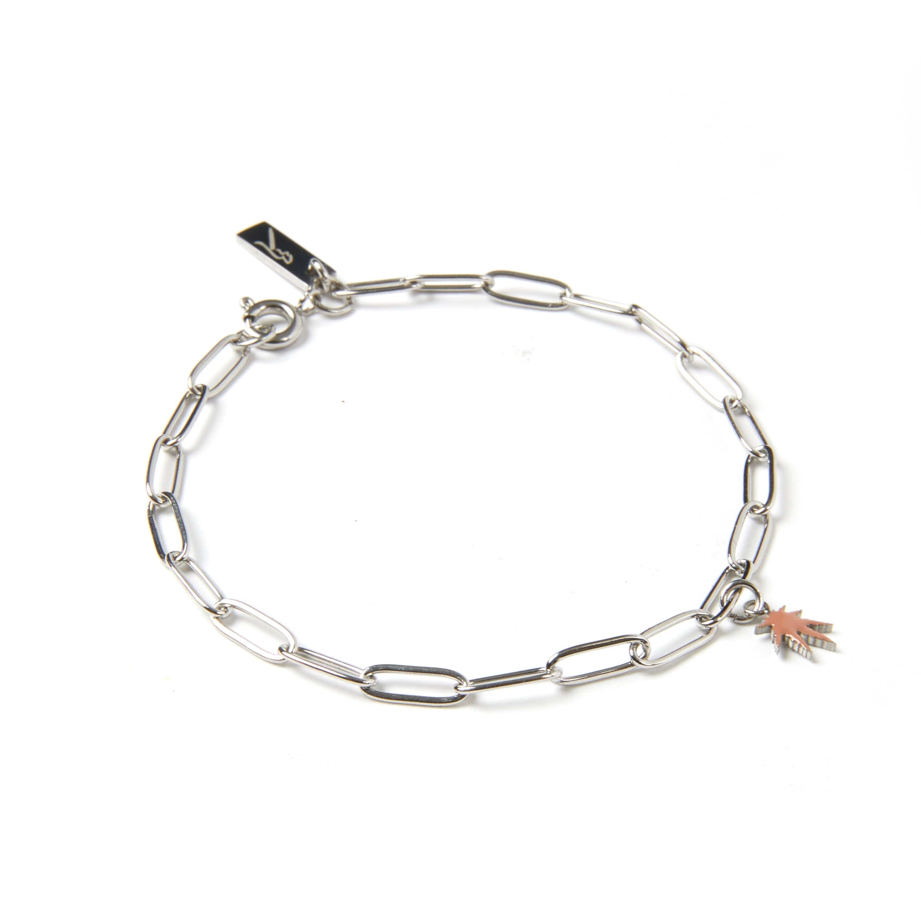 LEAF CHARM BRACELET Silver Bracelet