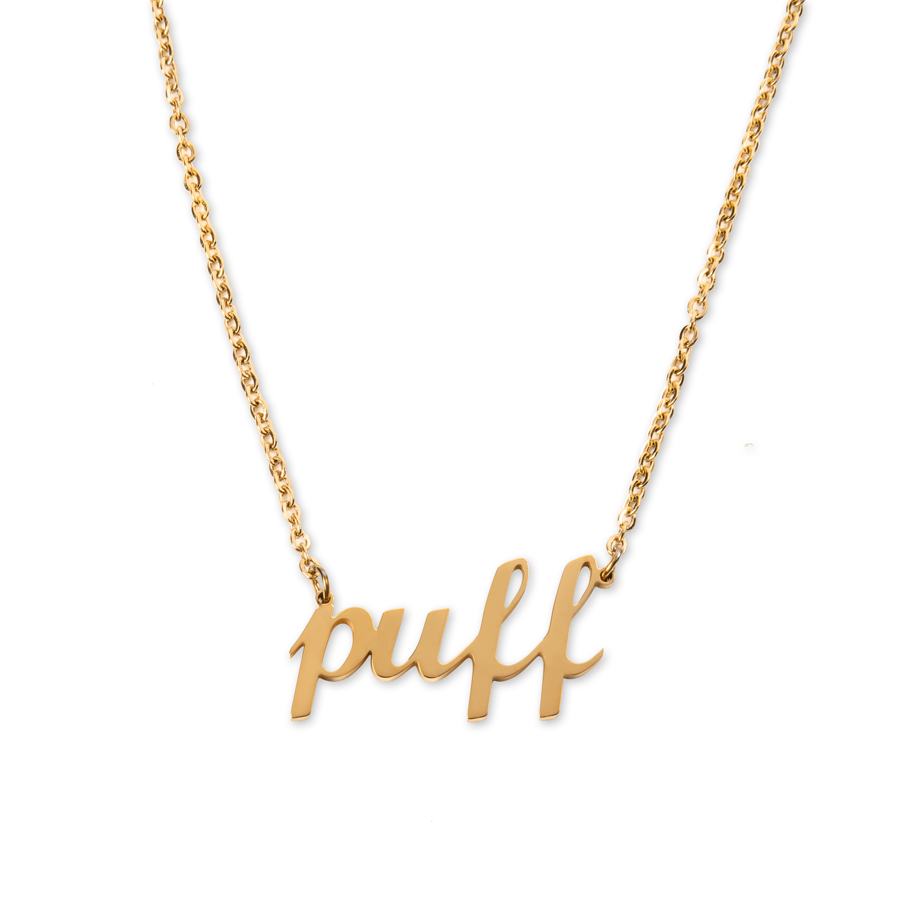 PUFF NECKLACE Gold Gold Necklace