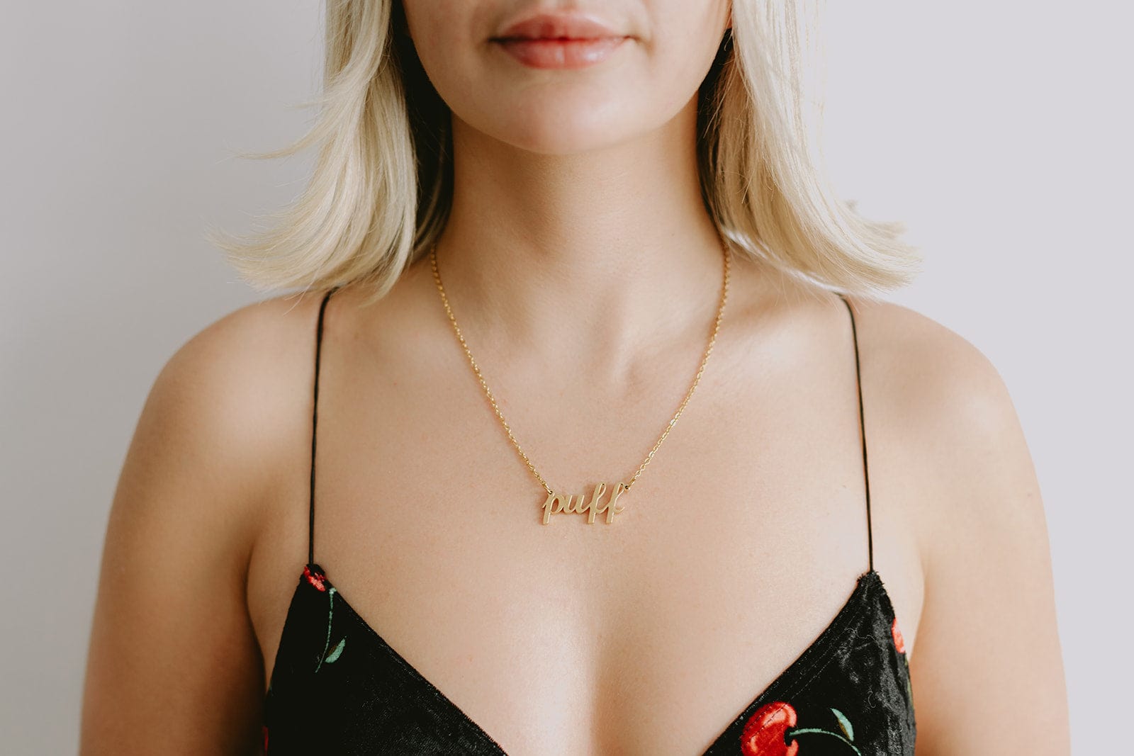 PUFF NECKLACE Gold Necklace