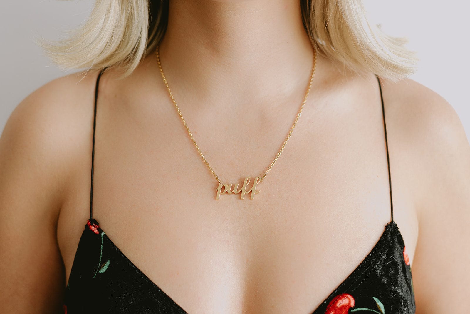 PUFF NECKLACE Gold Necklace