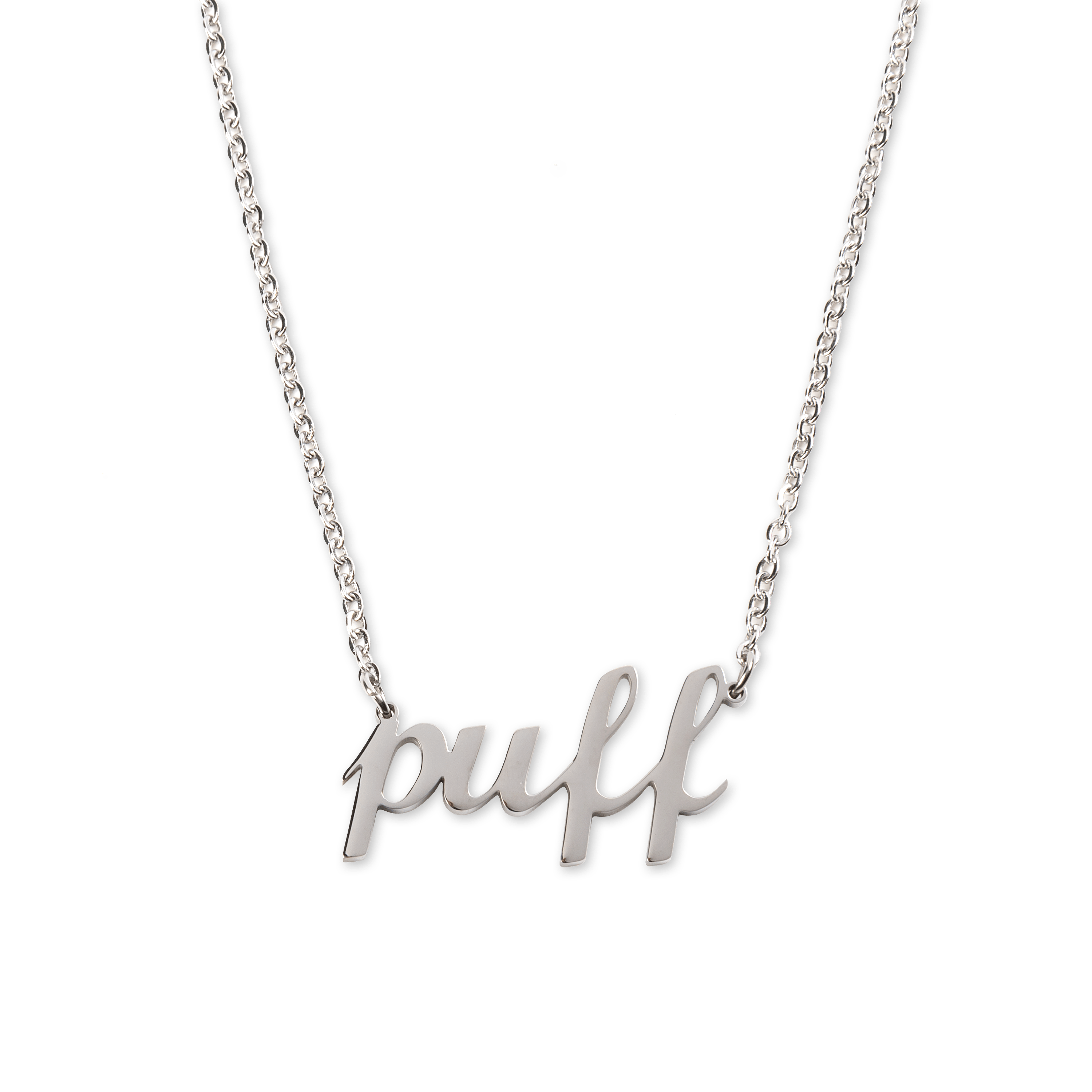 PUFF NECKLACE Silver Gold Necklace