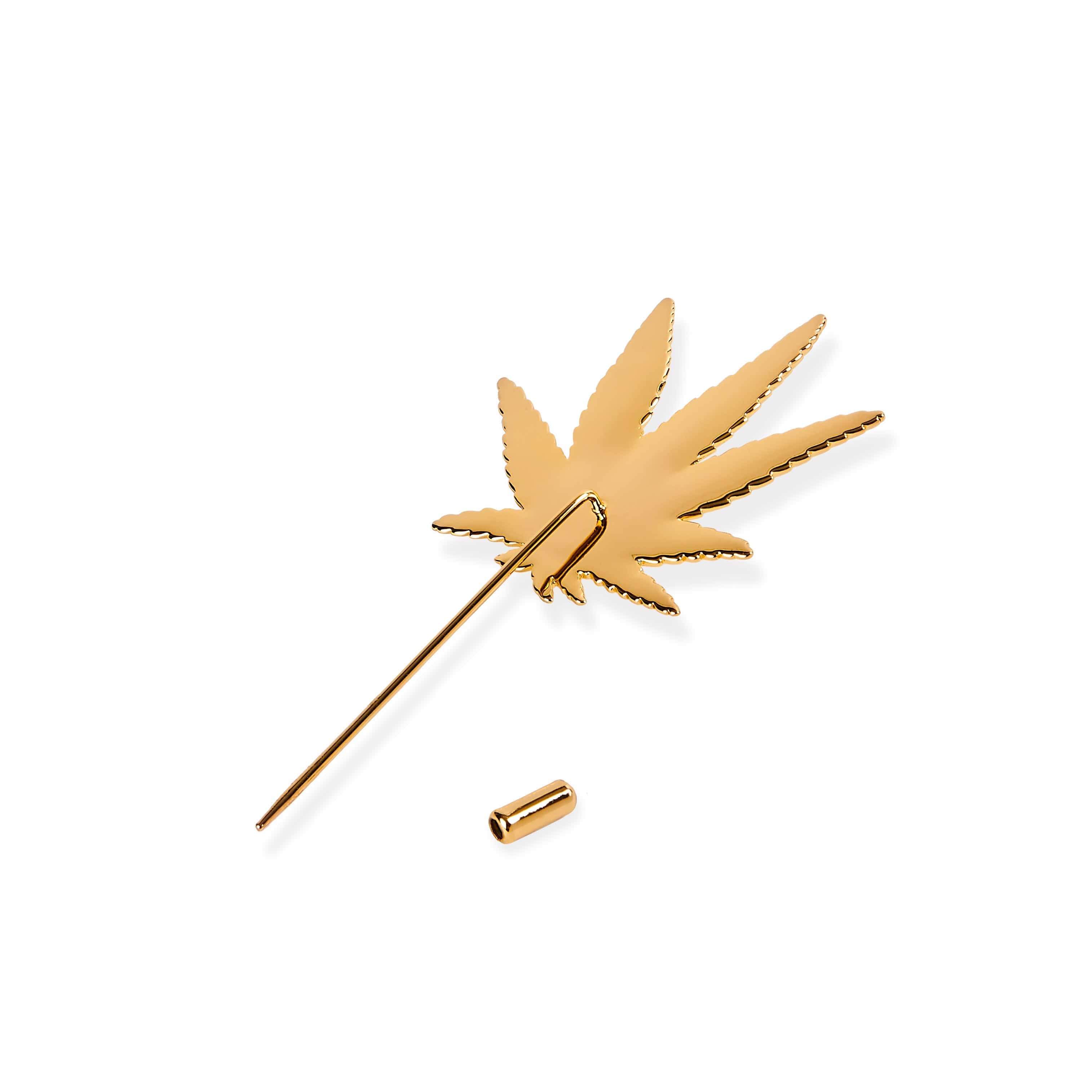 HER.B LEAF BROOCH/PIN Gold pin