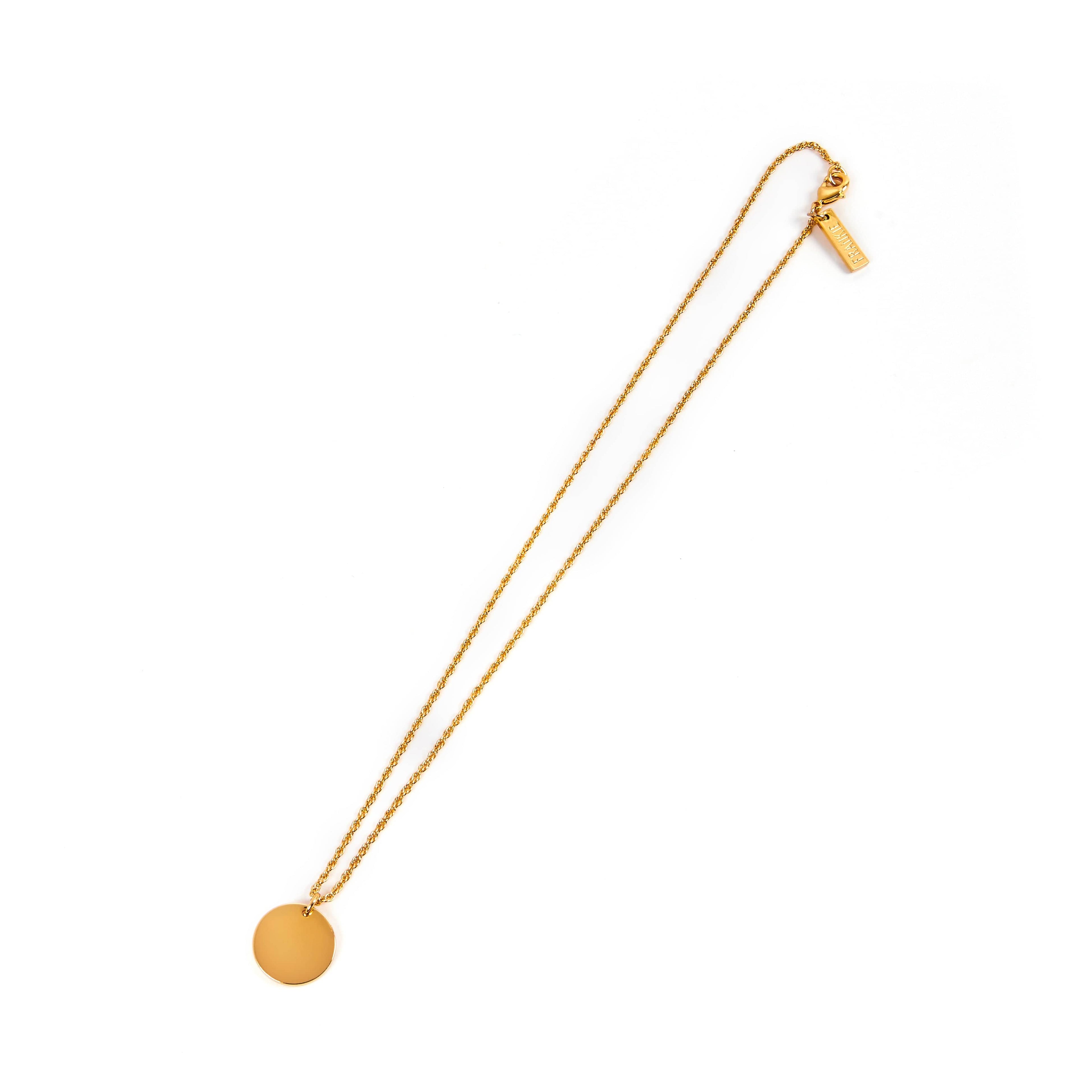 DIME NECKLACE Gold plated necklace