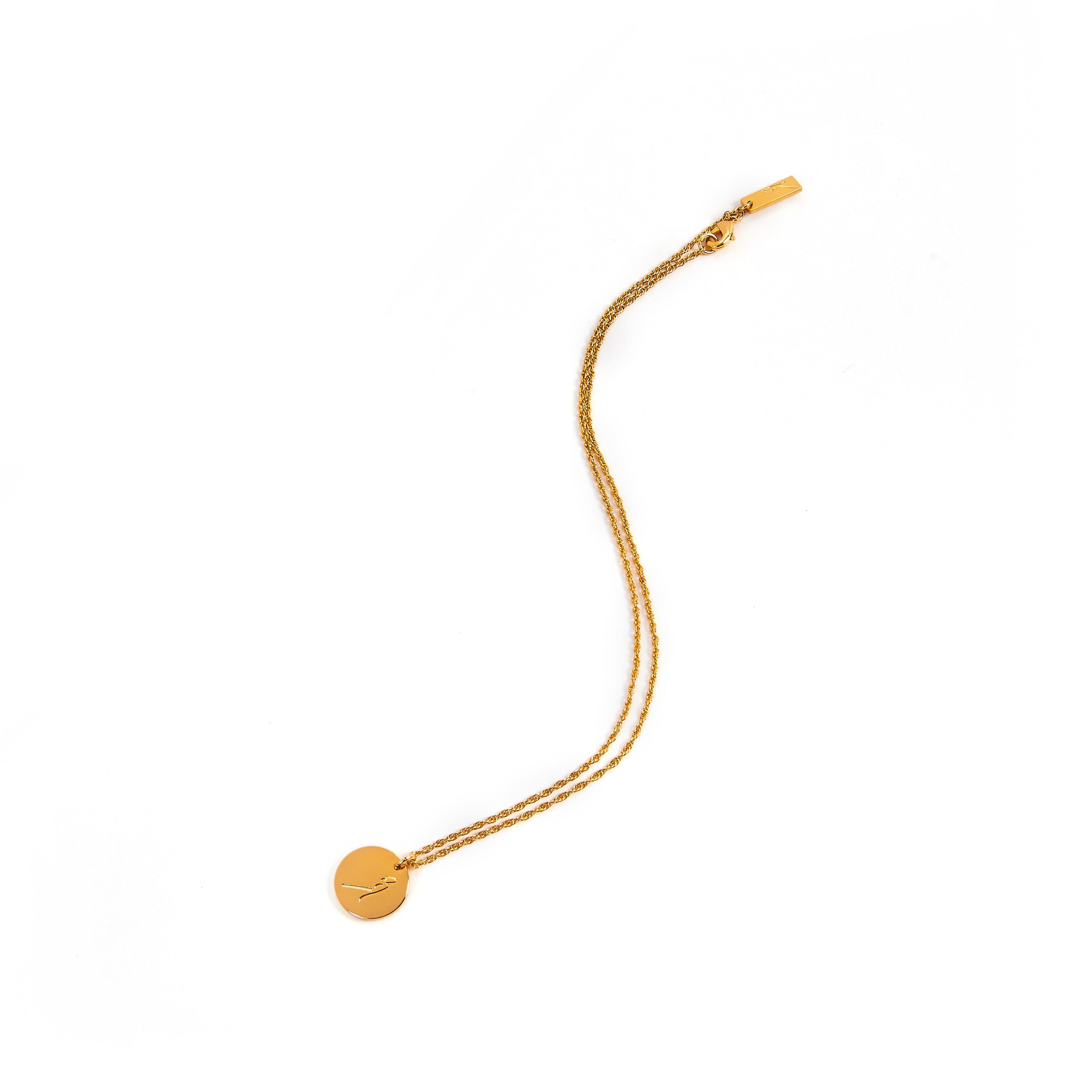 DIME NECKLACE Gold plated necklace