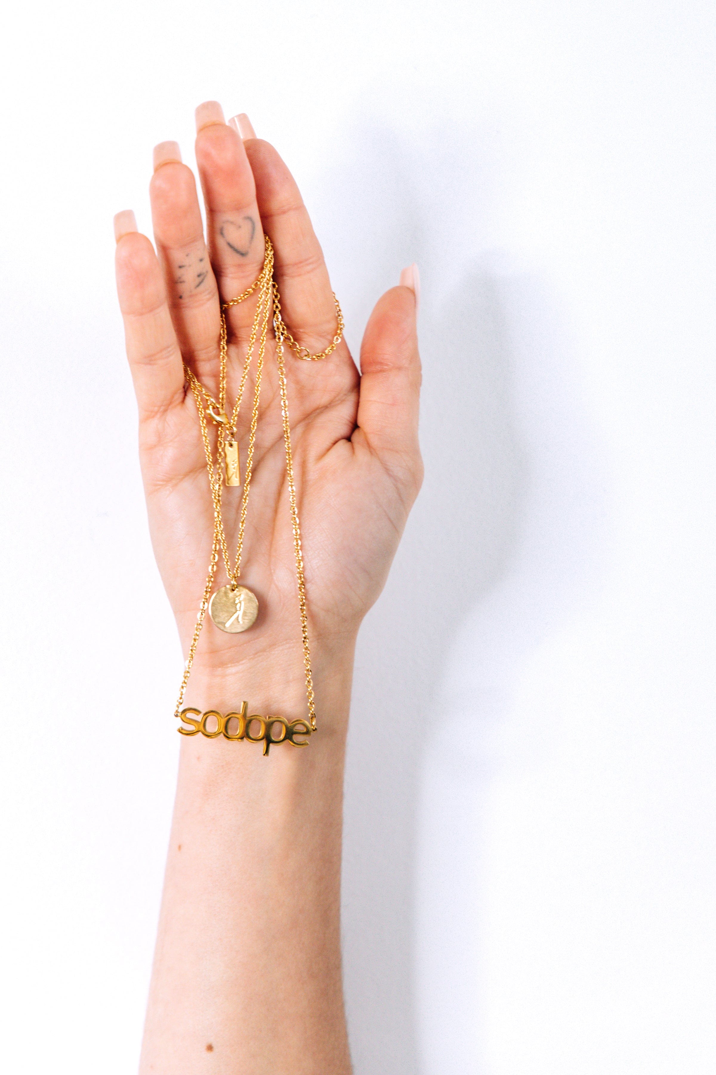 DIME NECKLACE Gold plated necklace