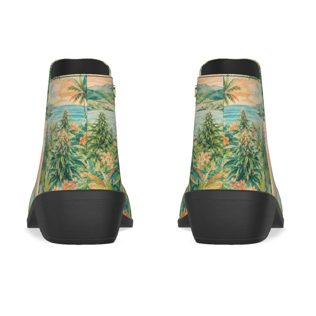 Ganja Breeze Booties — pair flat lay