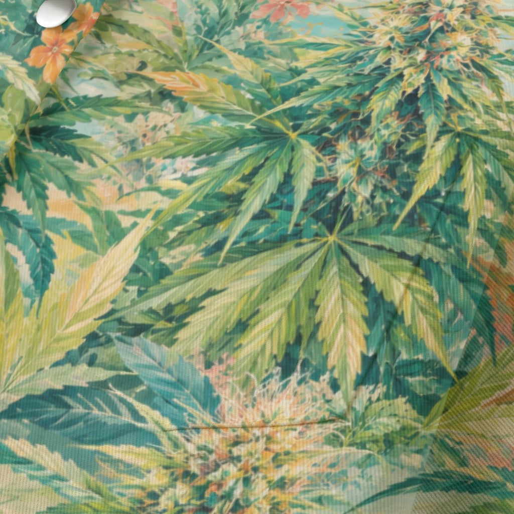 Ganja Breeze Cropped Jacket — collar and zipper detail