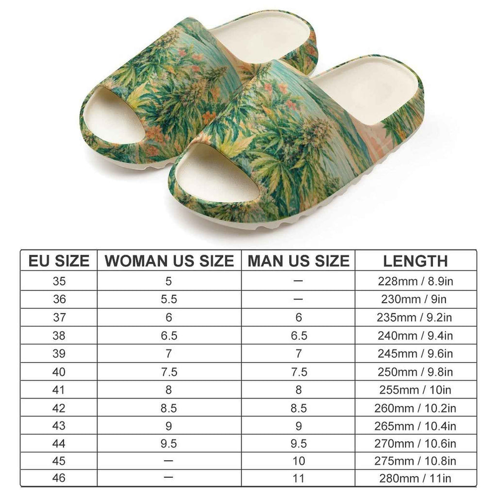Ganja Garden Thick Slide Unisex Thick Sole Slipper