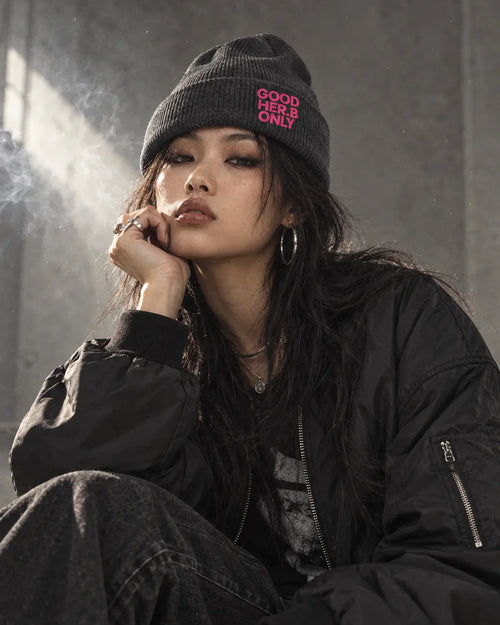 GOOD HER.B ONLY embroidered beanie, Jane Dope fall accessory
