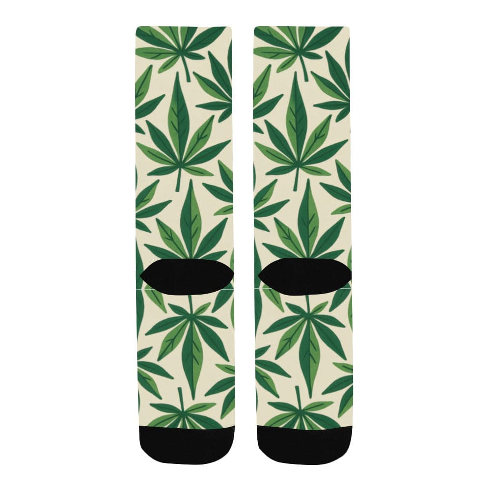 Grass Socks — pair flat lay showing full print