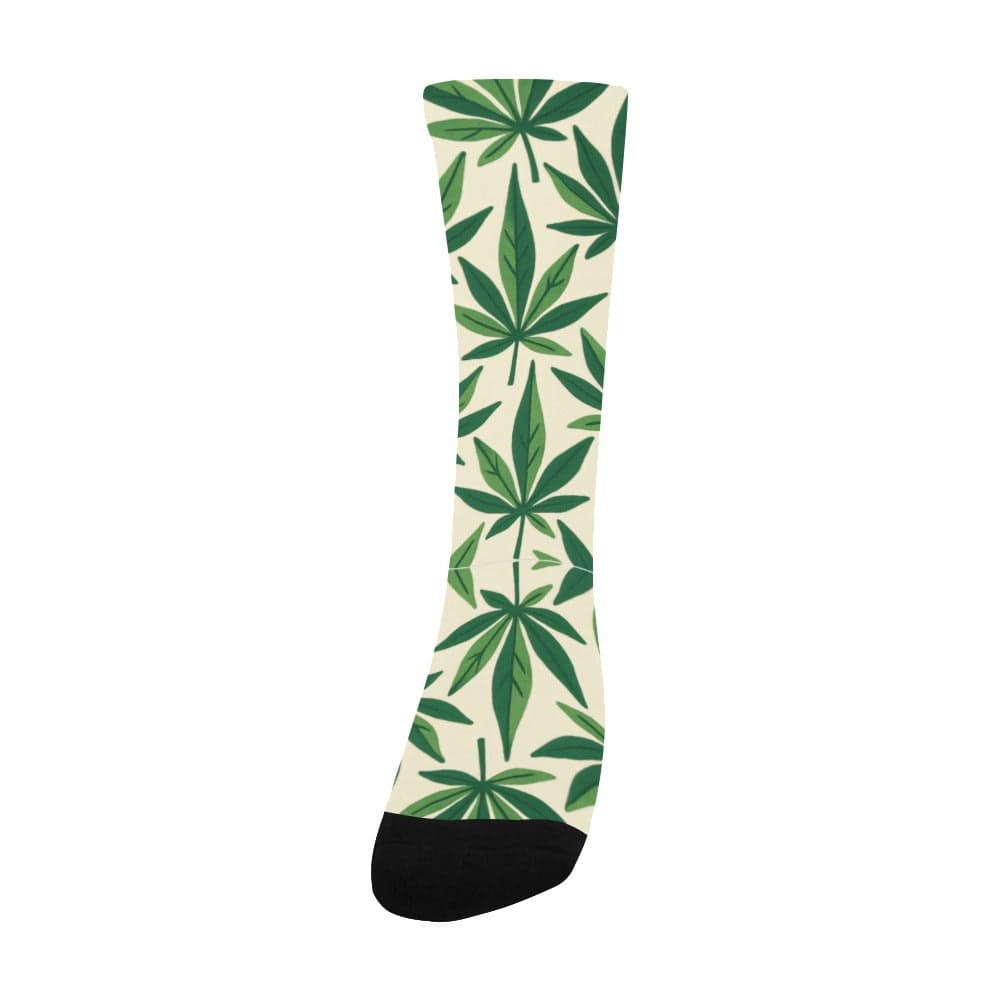 Grass Socks — top-down view showing cuff print