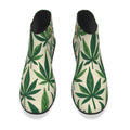 Jane Dope leaf print vegan suede ankle booties, pair side view