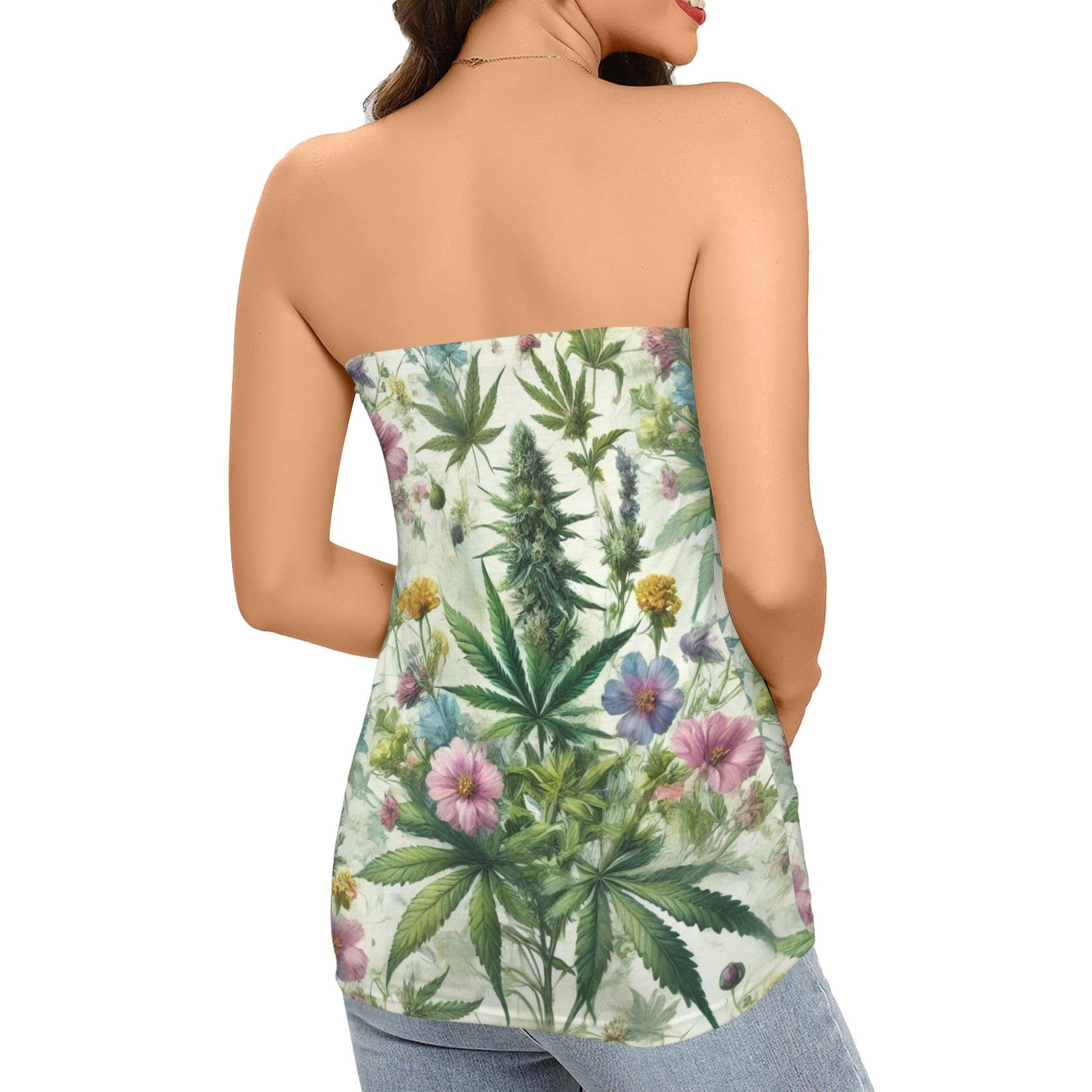 HER.B Garden tube top Women's Long Tube Top (T84)