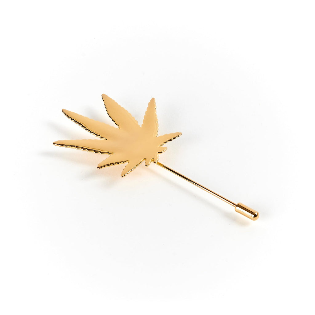 HER.B LEAF BROOCH/PIN 18K Gold Gold pin