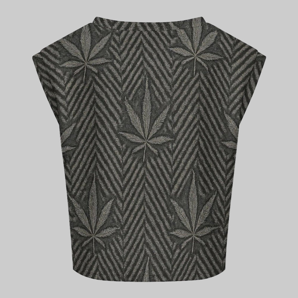 Herbingbone Knit Vibe Tank — flat lay front
