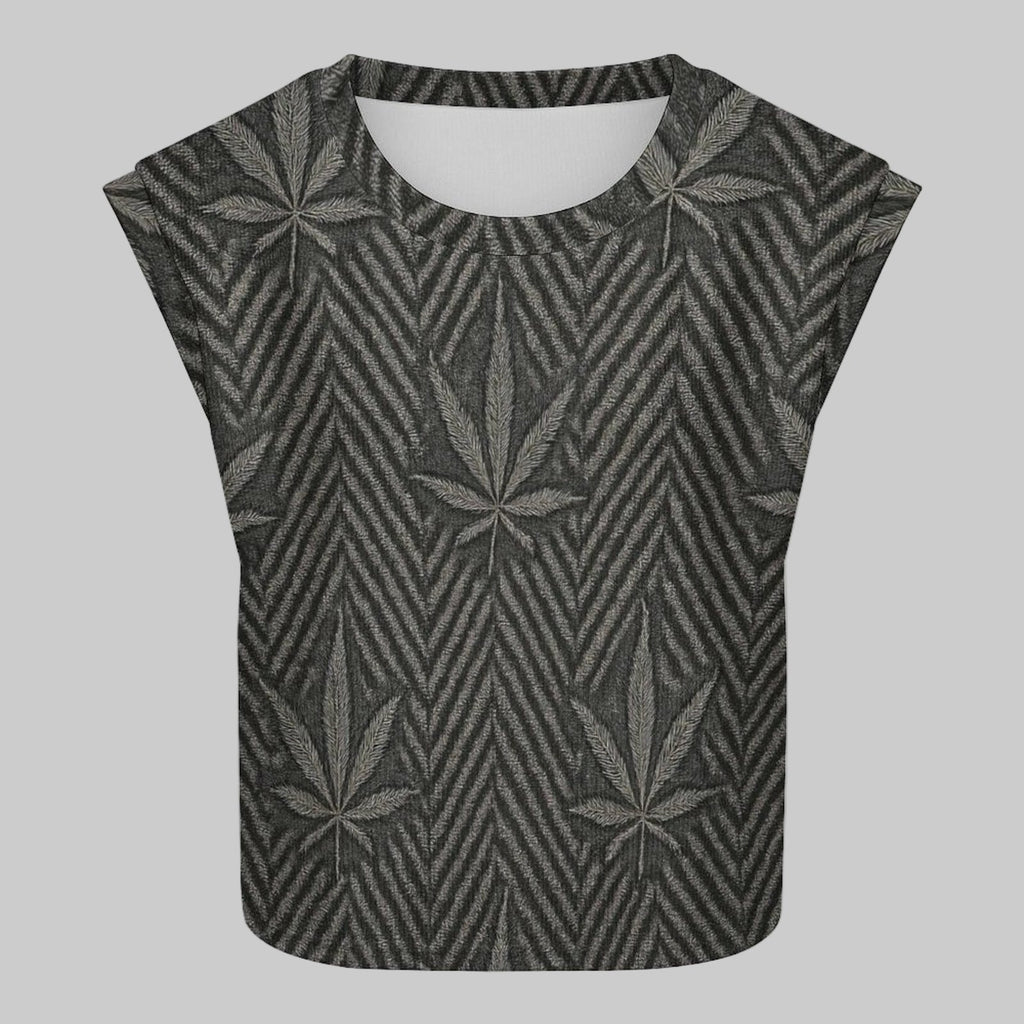 Herbingbone Knit Vibe Tank — back view