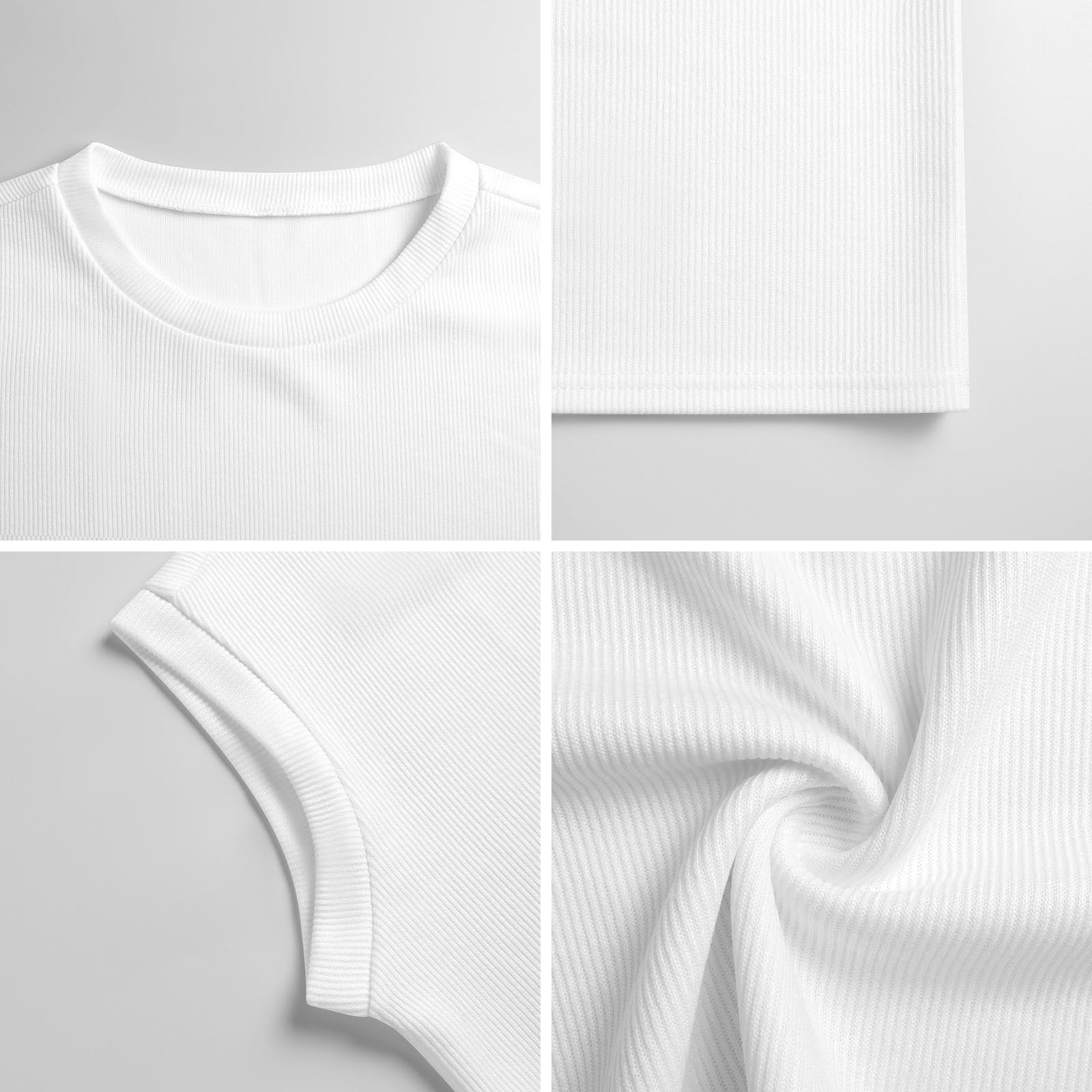 Herbingbone Knit Vibe Tank — fabric and print close-up
