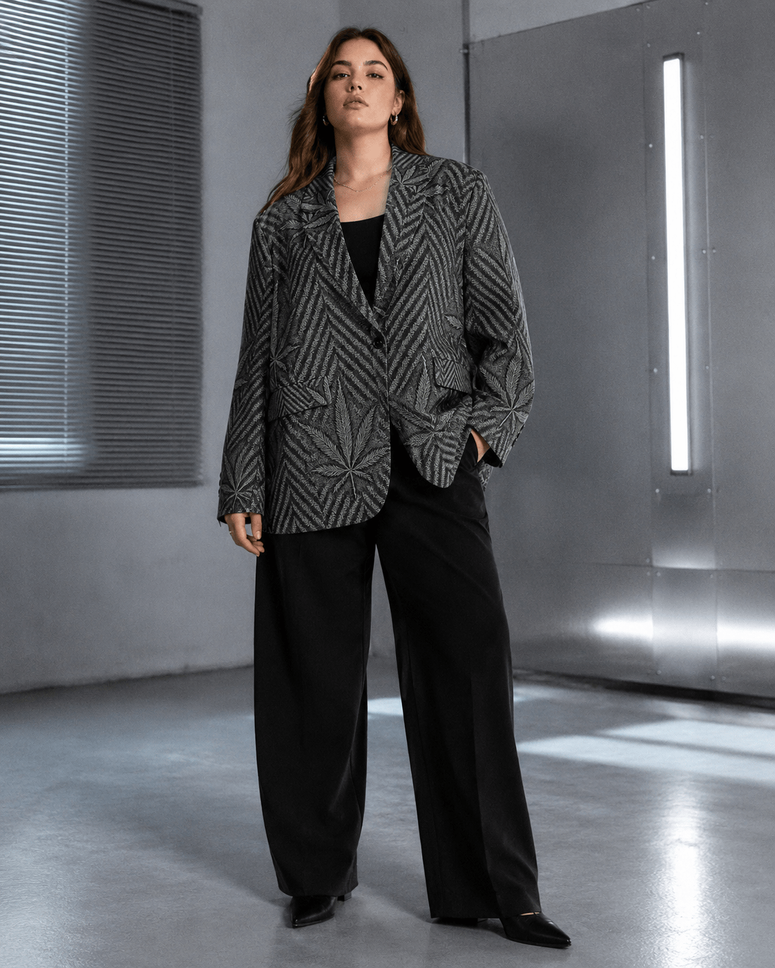Herbingbone Unisex  Cotton Blazer Yoycol