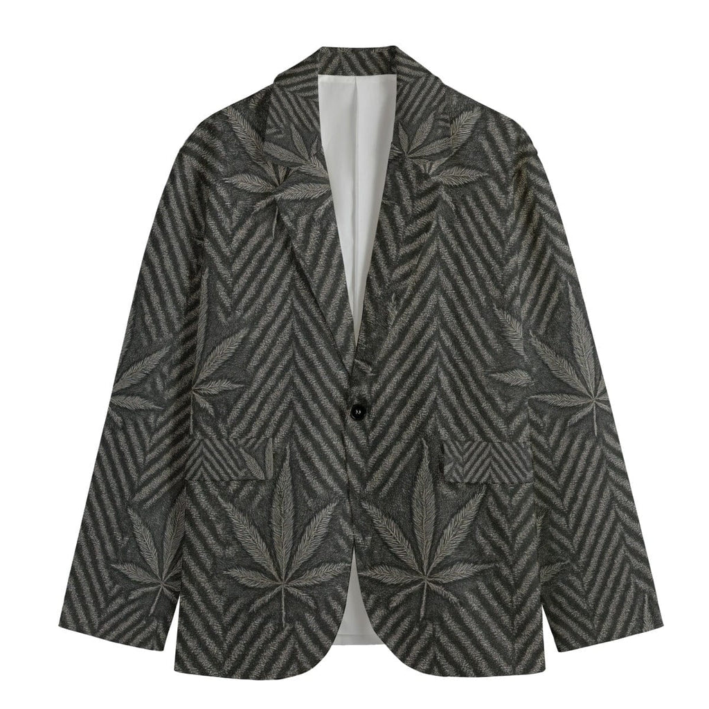 Herbingbone Blazer — white colourway flat lay front