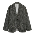 Herbingbone Blazer — white colourway flat lay front