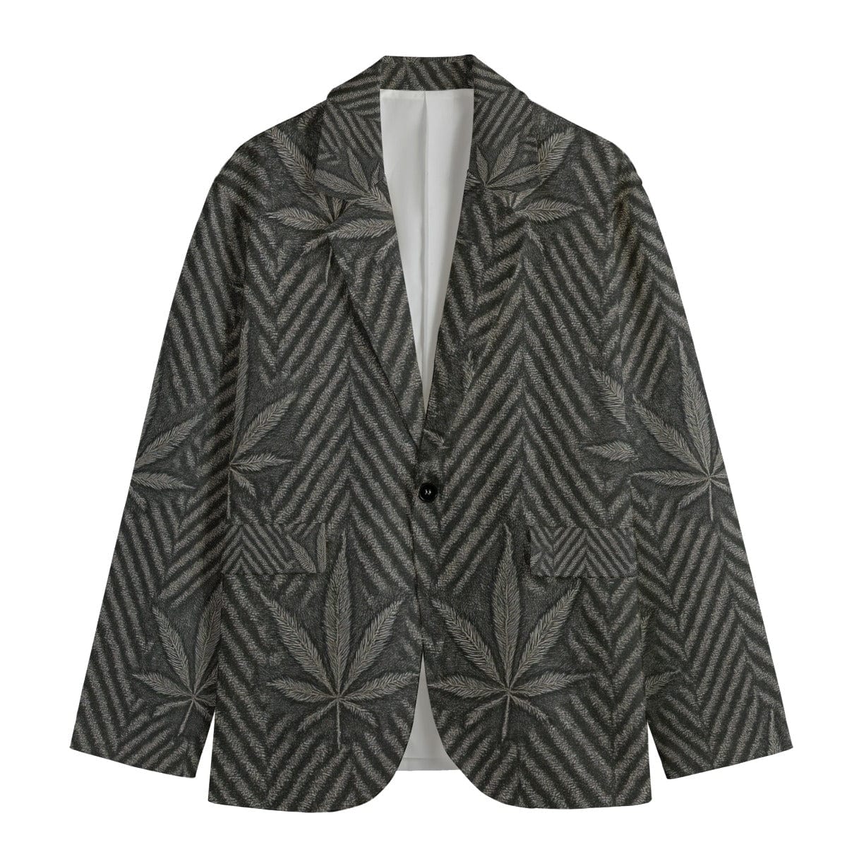 Herbingbone Blazer — white colourway flat lay front