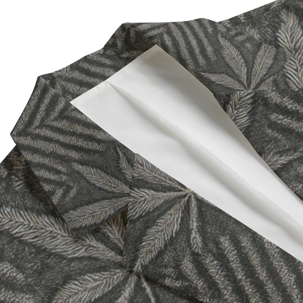 Herbingbone Blazer — lapel and button detail close-up