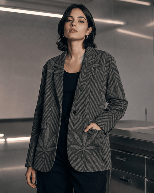 Herbingbone Unisex  Cotton Blazer Yoycol
